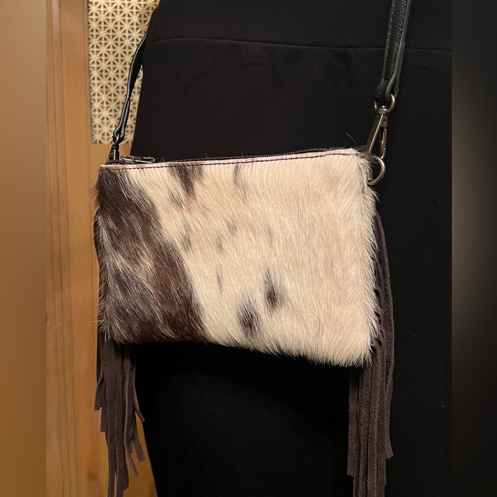 MONTANA WEST crossbody cowhide fringe purse